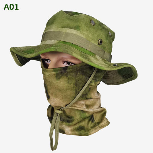 Gorro de pesca de camuflaje 2 en 1 y máscara para el cuello